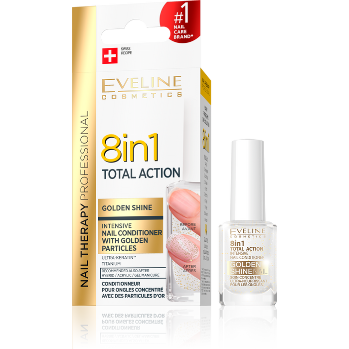 Eveline 8'i 1 Arada Golden Shine Tırnak Bakımı 12 ml