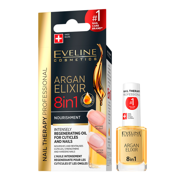 Eveline Argan Elixir 8in1 Besleyici Tırnak ve Kütikül Bakımı 12 ml