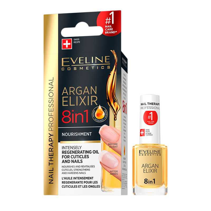 Eveline Argan Elixir 8in1 Besleyici Tırnak ve Kütikül Bakımı 12 ml