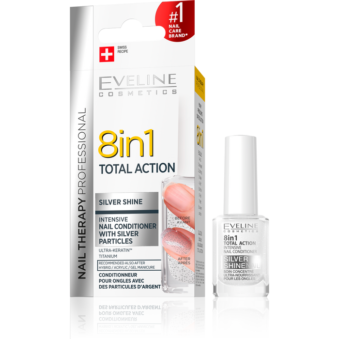 Eveline 8'i 1 Arada Silver Shine Tırnak Bakımı 12 ml