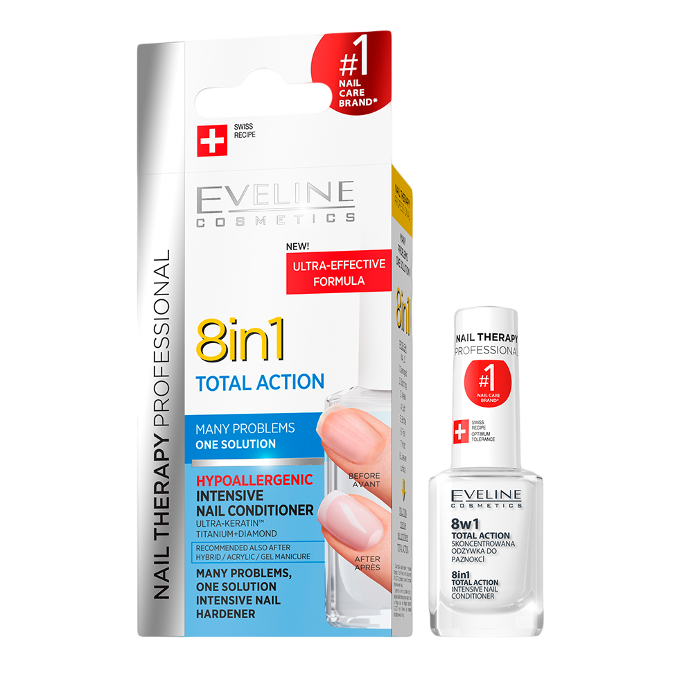 Eveline 8'i 1 Arada Total Action yoğun tırnak bakımı 12 ml