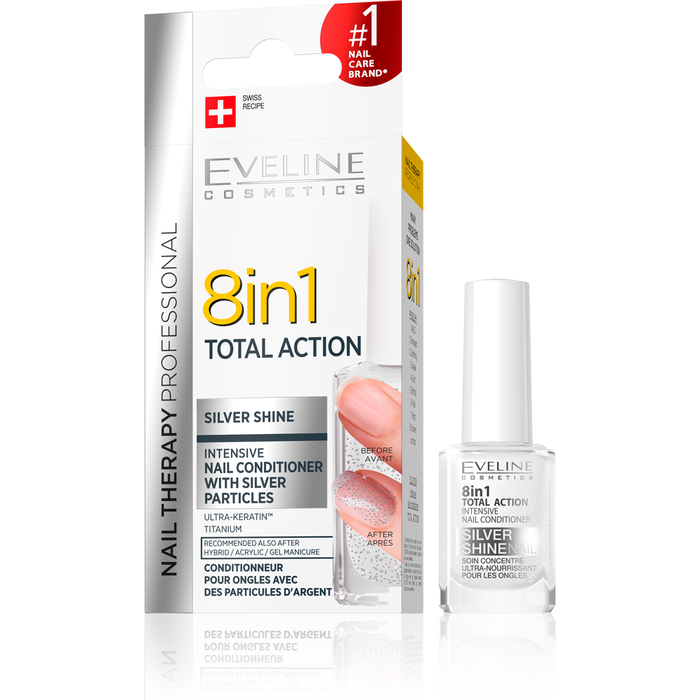 Eveline 8'i 1 Arada Silver Shine Tırnak Bakımı 12 ml